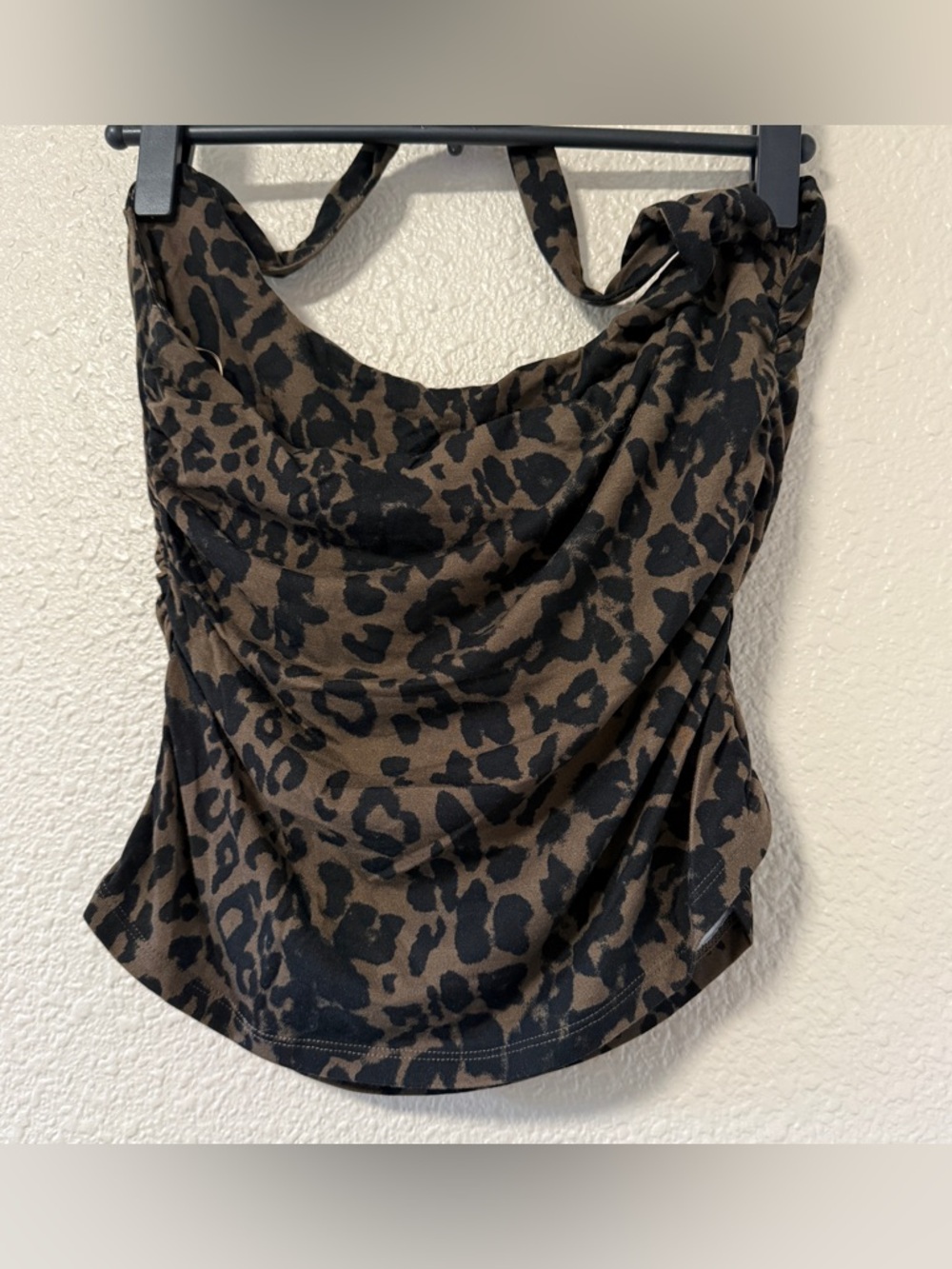 NWOT Reformation Molly Halter Top Leopard Print Ruched Tank M/L EDC Summer Sexy - Picture 4 of 6